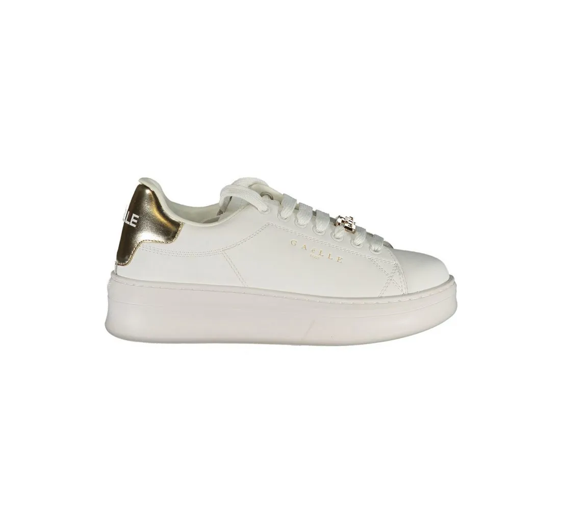 GAELLE PARIS Sneaker Damen Sportschuh Weiß mit Schnürung &