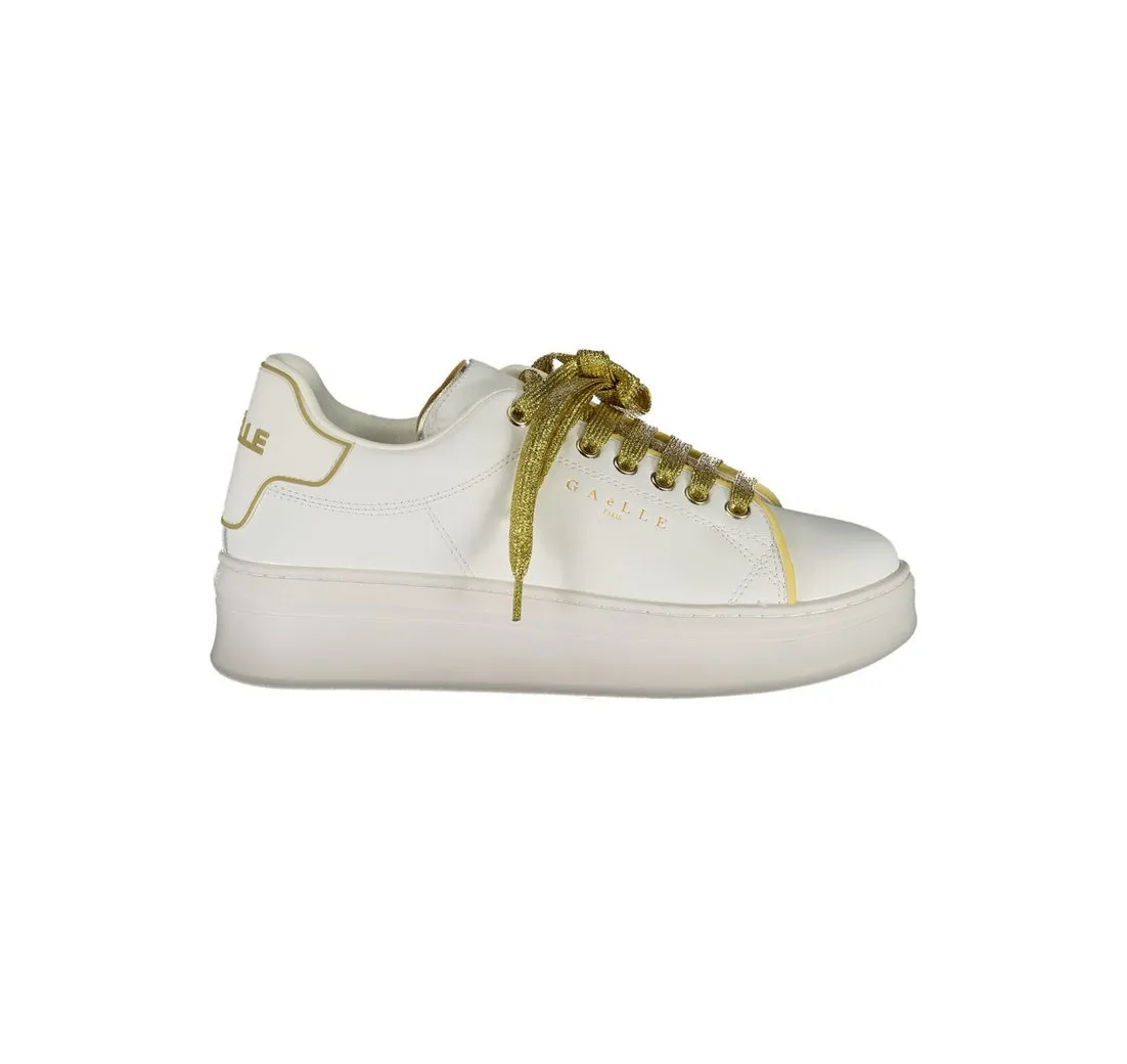 GAELLE PARIS Sneaker Moderner Damensportschuh: Weiß mit Kontrastdetails