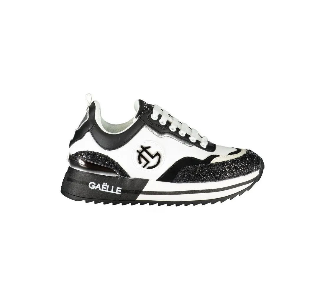GAELLE PARIS Sneaker Schwarzer Damensportschuh mit Kontrasten und