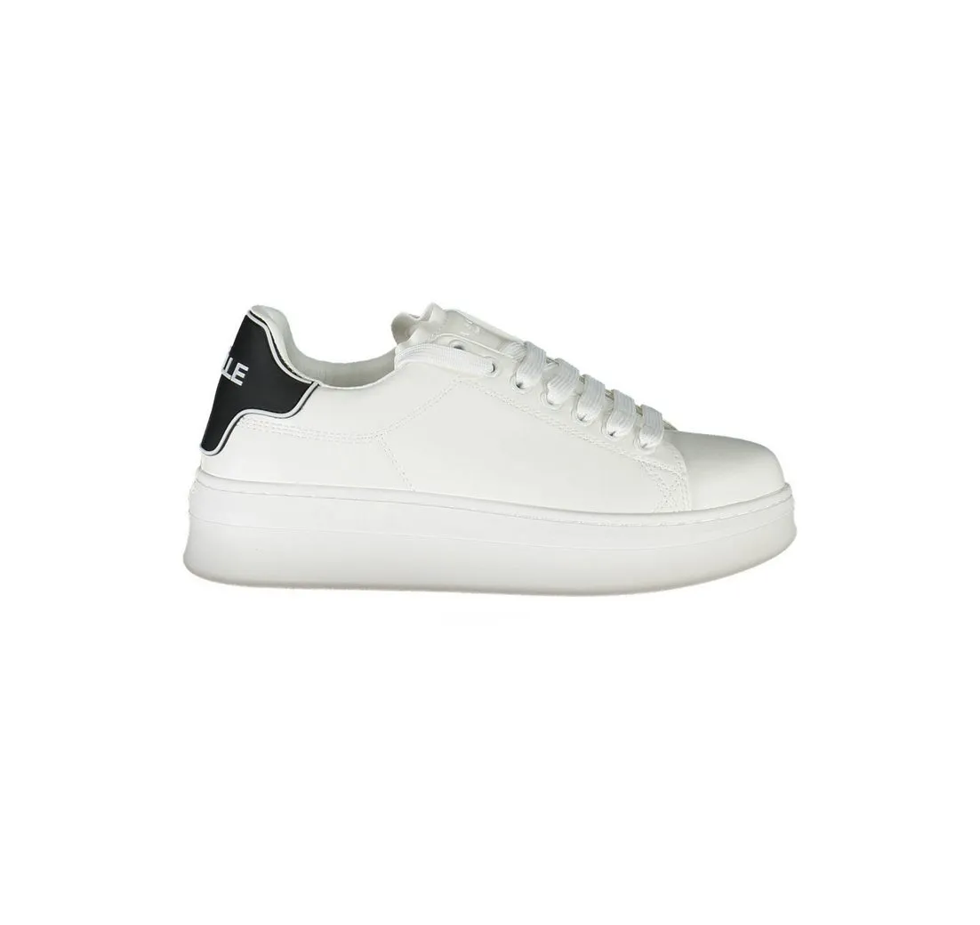 GAELLE PARIS Sneaker Stylische weiße Damensneaker mit kontrastierenden