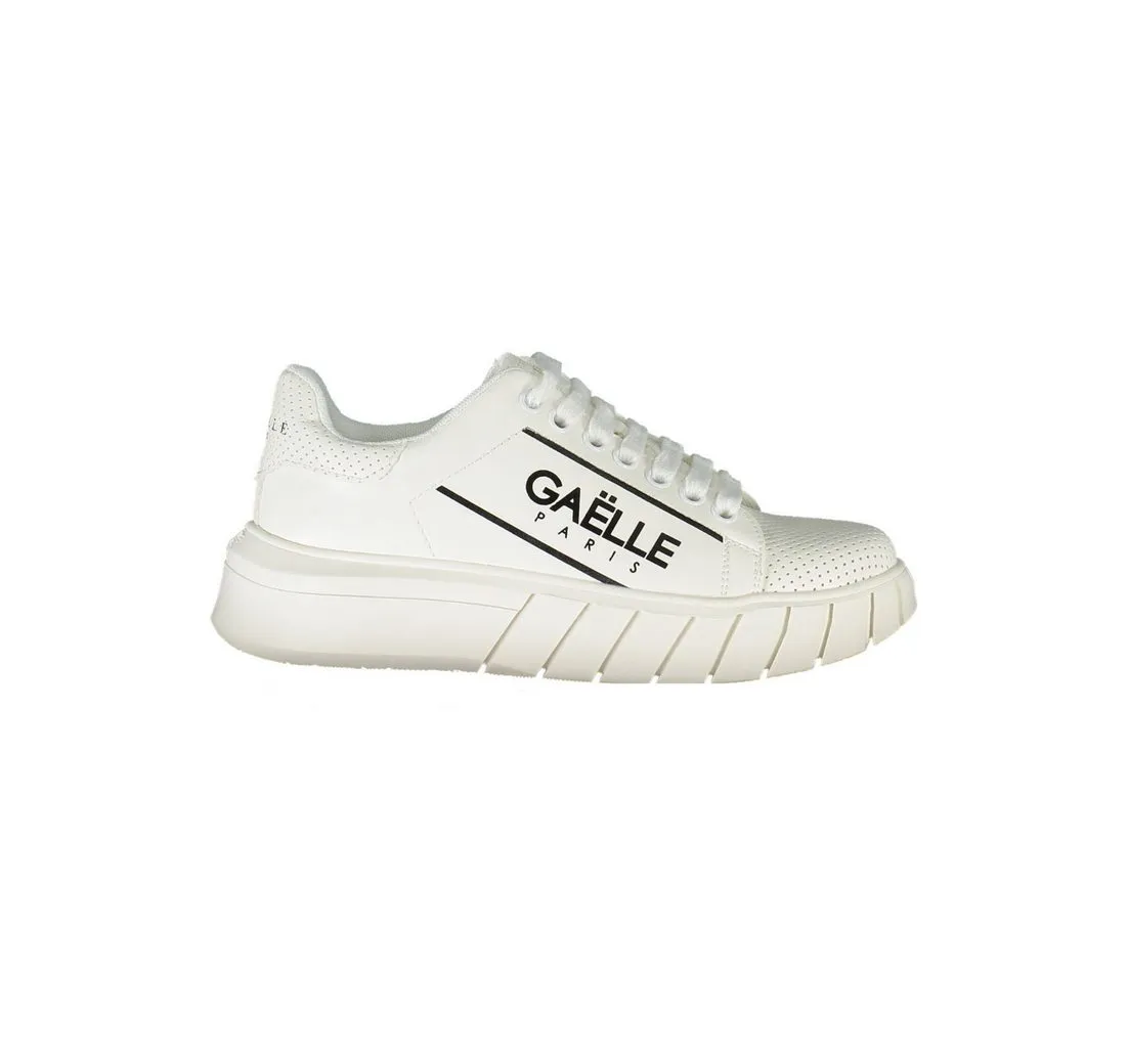 GAELLE PARIS Sneaker Stylische Weiße Damensneaker mit Kontrastdetails