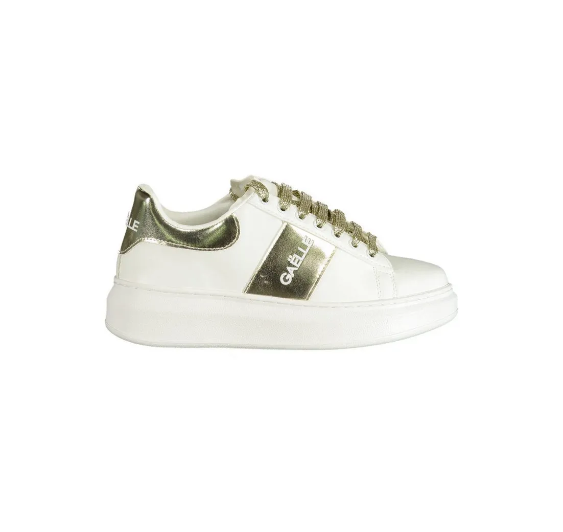 GAELLE PARIS Sneaker Weiße Damensneaker aus Öko-Leder mit Stil und 4