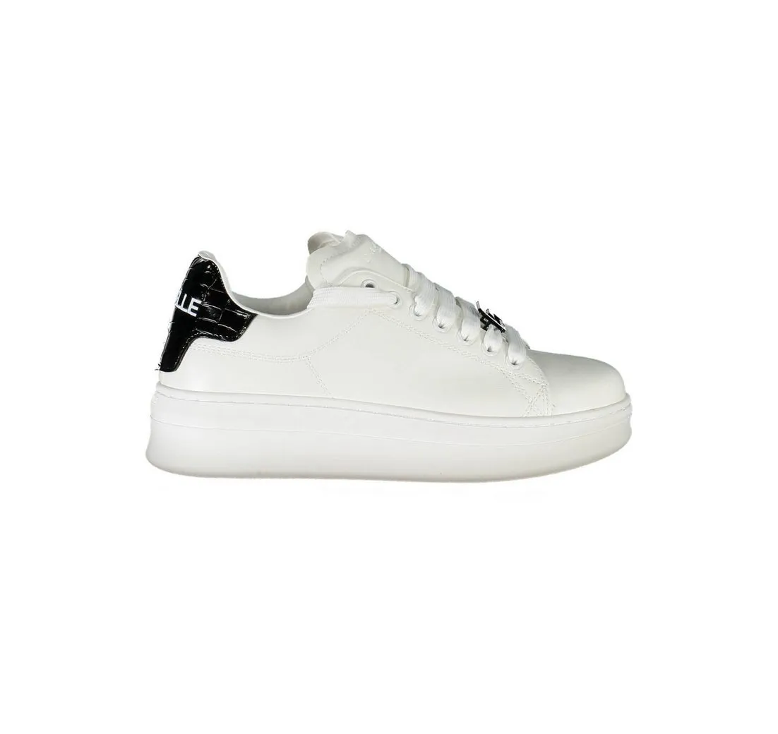 GAELLE PARIS Sneaker Weiße Damensneaker mit Kontrastdetails und