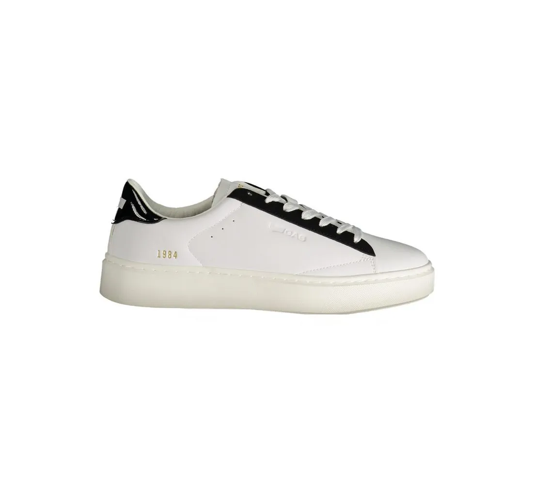GAS Sneaker Damen-Sportschuh Weiß mit Schnürsenkeln &
