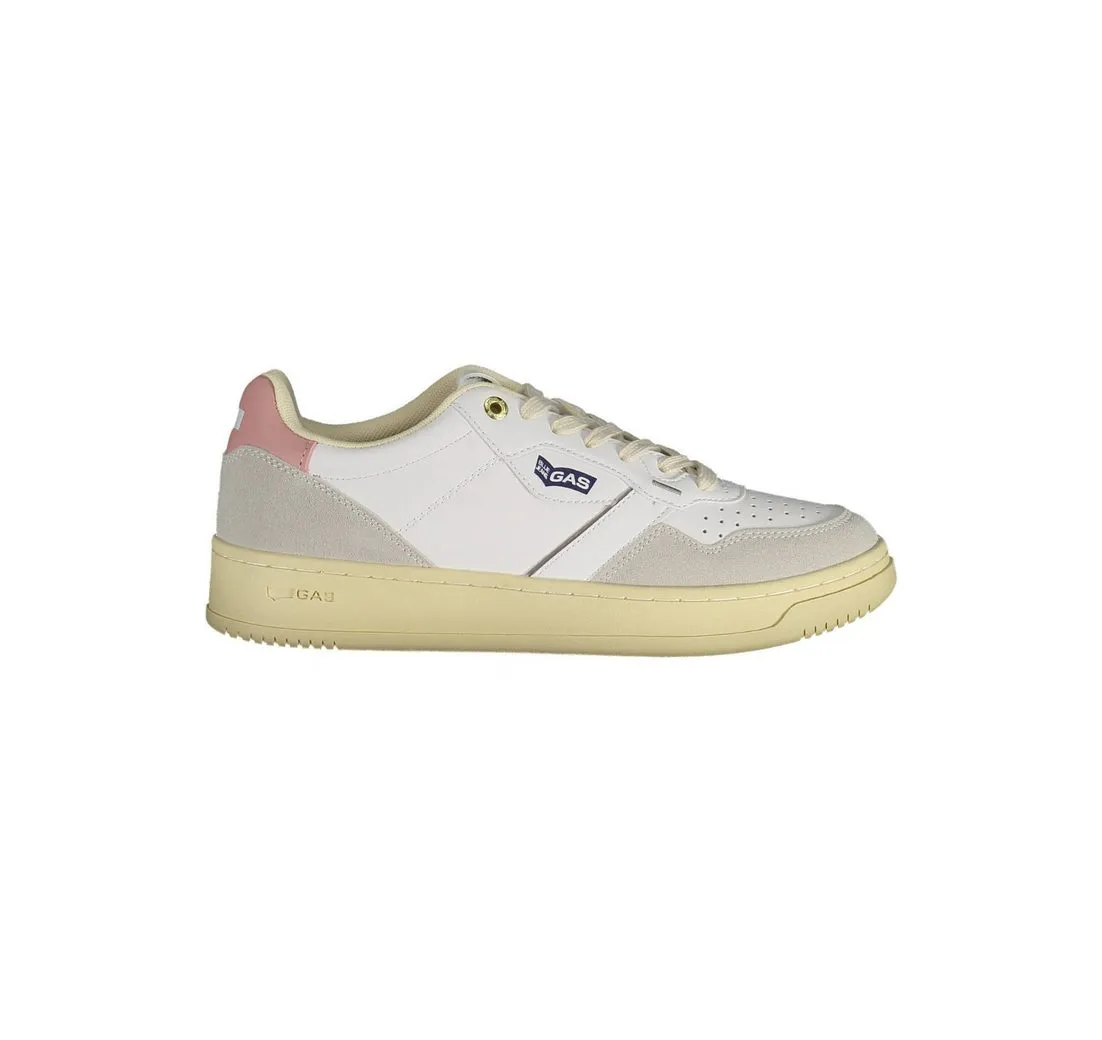 GAS Sneaker Damen-Sportschuh Weiß mit Schnürsenkeln &