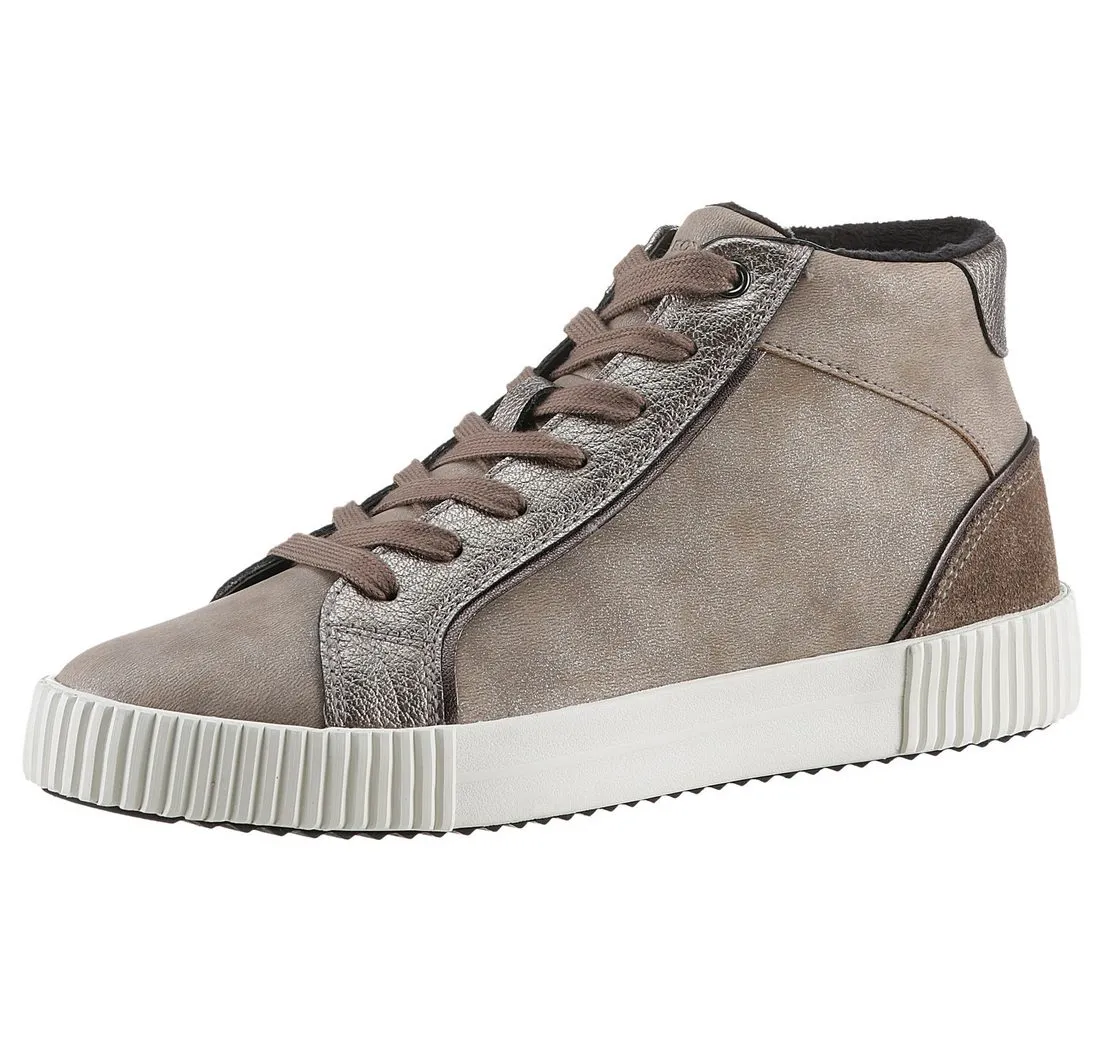GEOX D BLOMIEE G Sneaker, High Top Sneaker, Schnürboots, Winterboots mit wärmendem Futter
