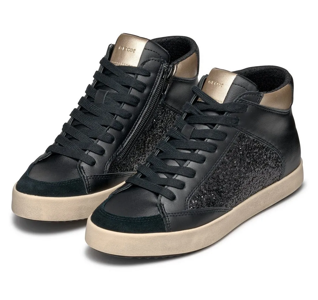GEOX D BLOMIEE H Sneaker High Top Sneaker, Schnürboots, Winterboots mit gepolstertem Schaftrand
