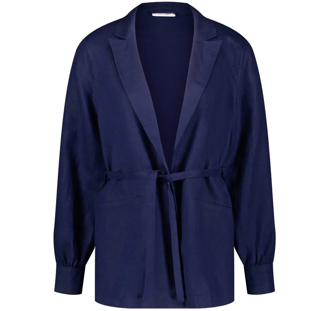 GERRY WEBER Jerseyblazer Lässiger Leinenblazer Mit Taillenband