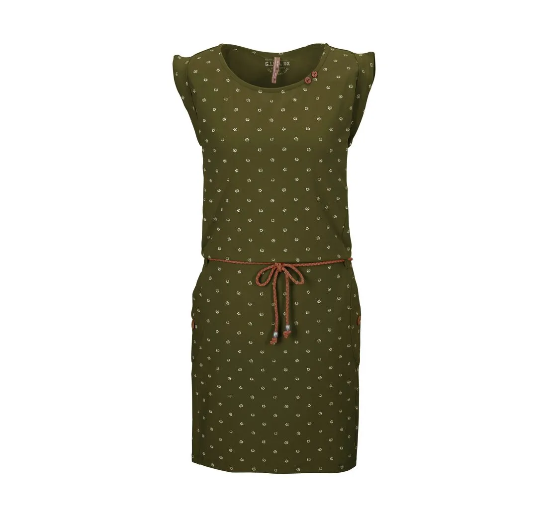 G.I.G.A. DX BY KILLTEC Sommerkleid GS 42 WMN DRSS Sommerkleid, bequemes Material, All Over-Print, geflochtener Gürtel