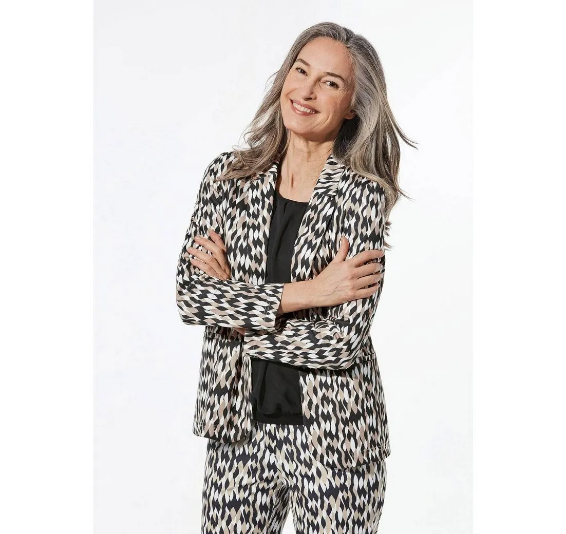 GOLDNER Jerseyblazer Blazer gemustert