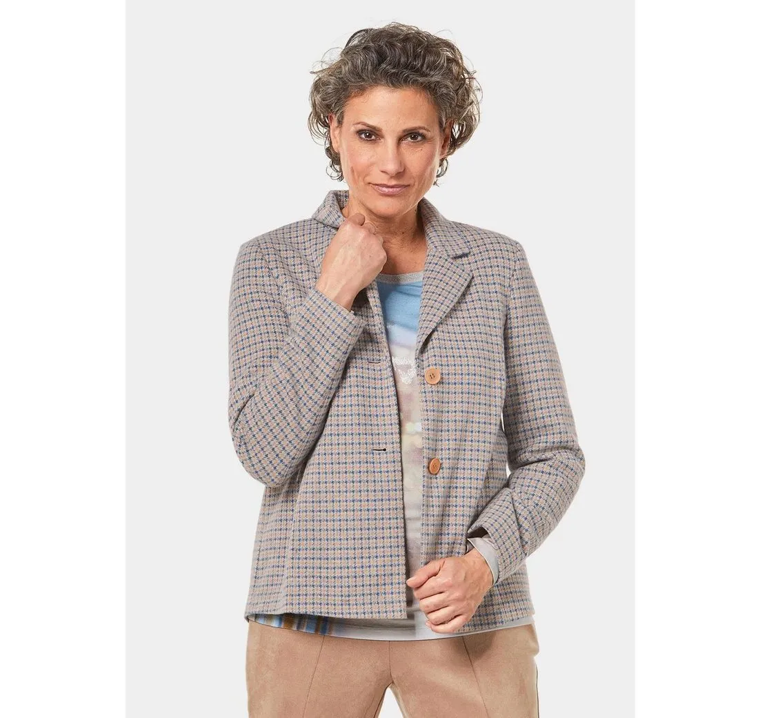 GOLDNER Jerseyblazer Indoorjacke aus strukturiertem Jersey