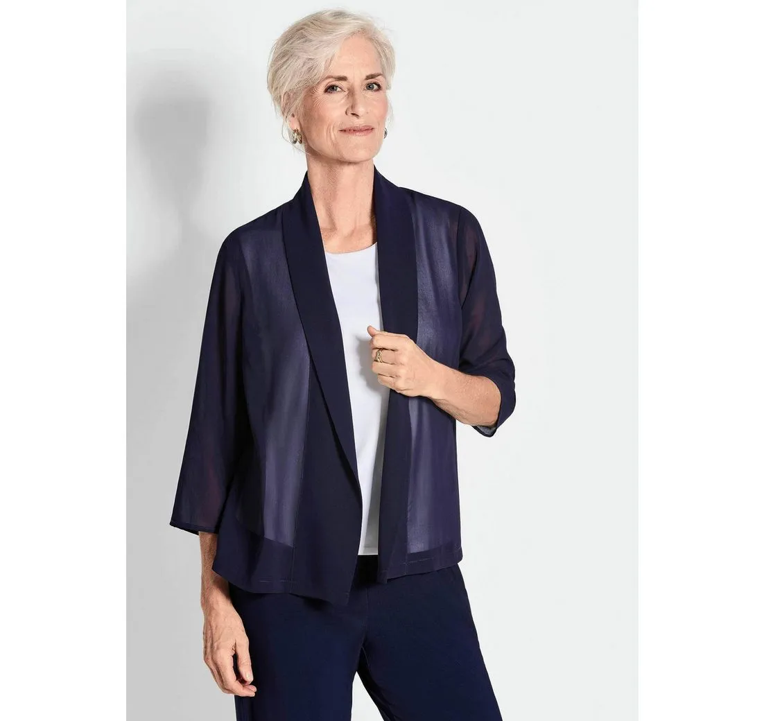 GOLDNER Jerseyblazer Kurzgröße: Chiffonjäckchen