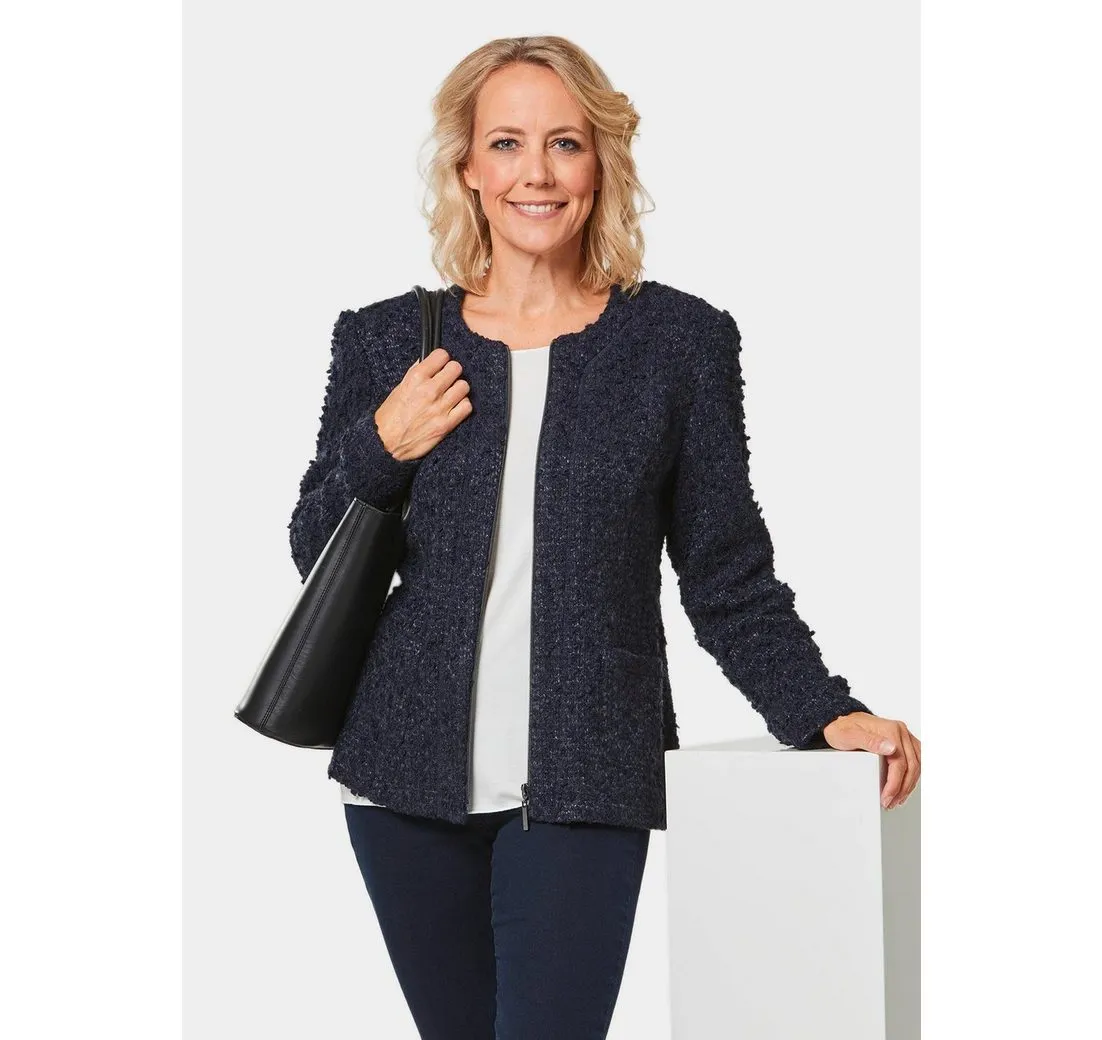 GOLDNER Jerseyblazer Kurzgröße: Trageangenehme Jerseyjacke