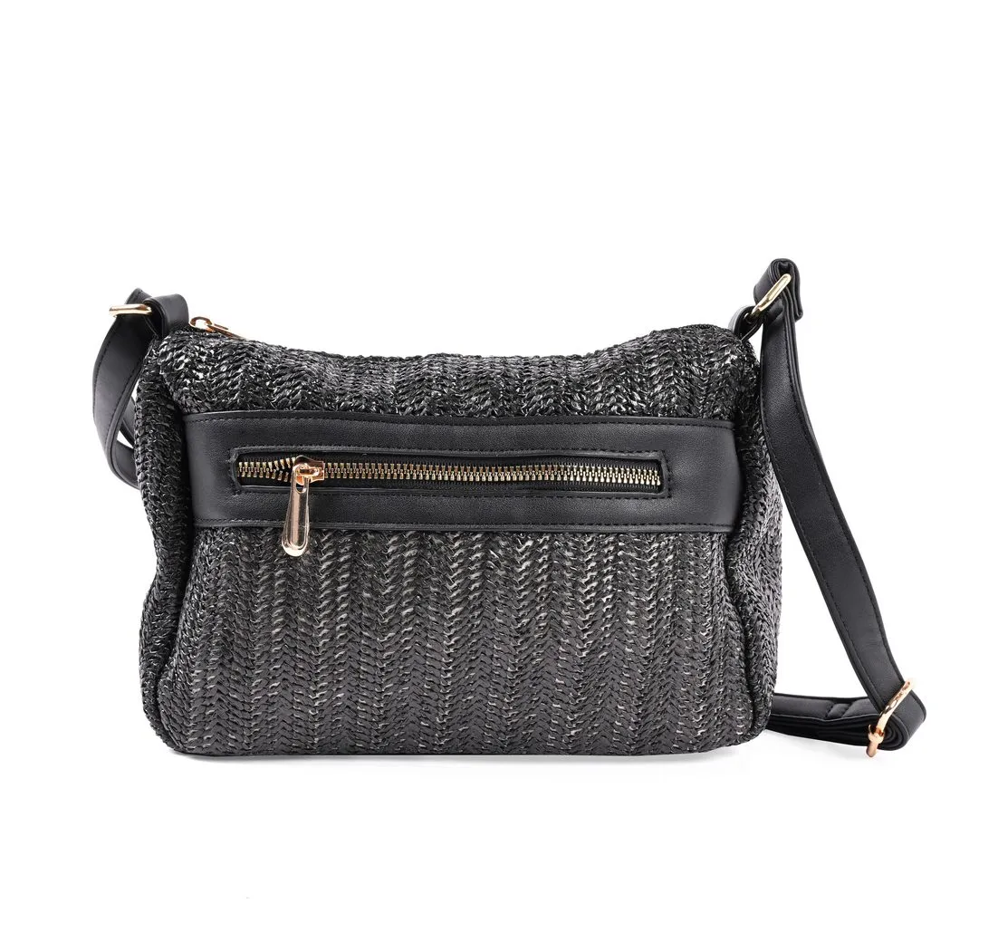 Goodman Design Schultertasche Modische Umhängetasche mit Flechtmuster, Kombiniert Funktionalität mit trendigem Design