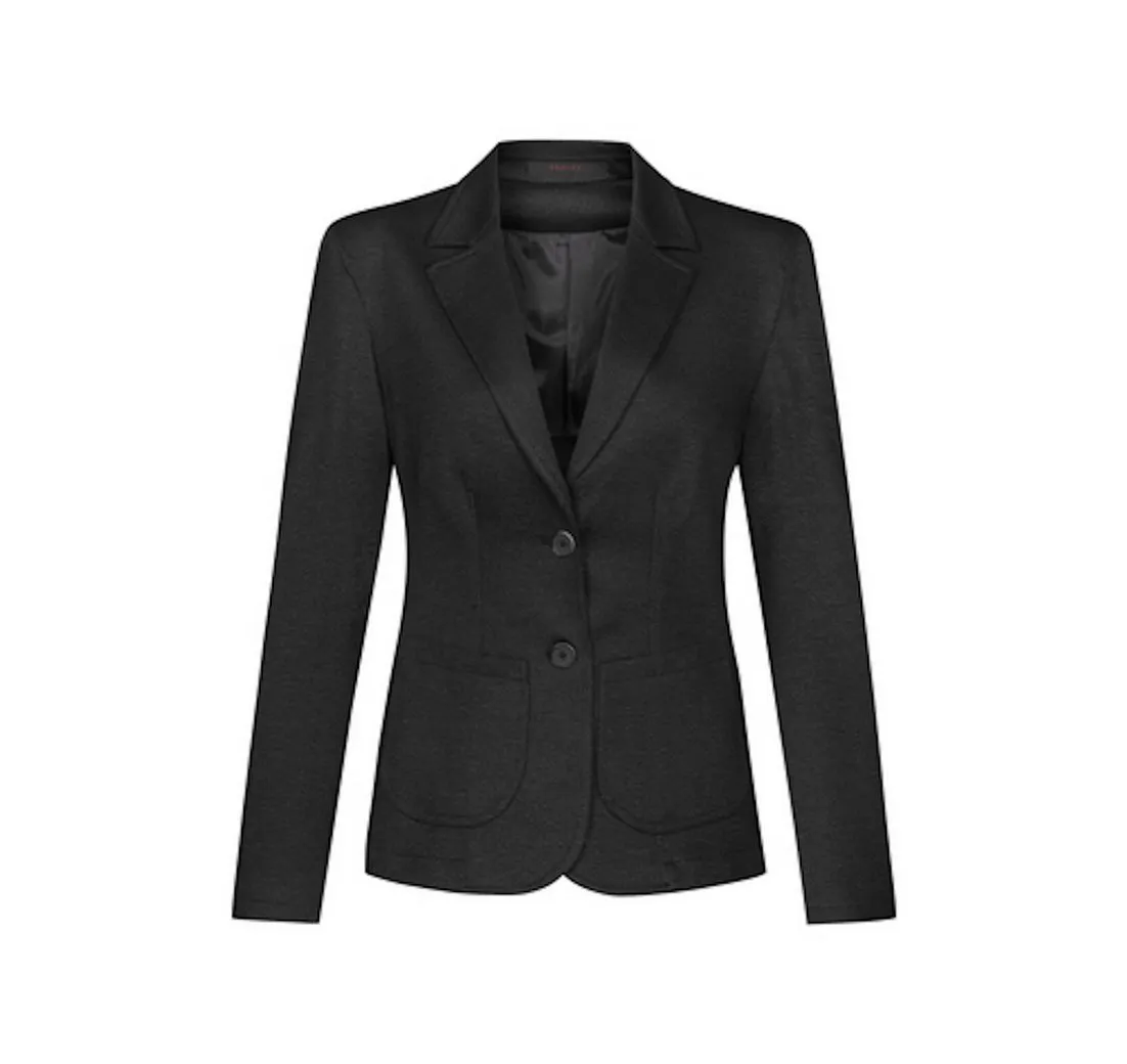 GREIFF Jerseyblazer Greiff CASUAL Damen Jersey-Blazer Regular-Fit Anthrazit meliert 42