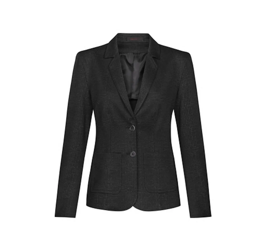 GREIFF Jerseyblazer Greiff CASUAL Damen Jersey-Blazer Regular-Fit Anthrazit Glencheck 42