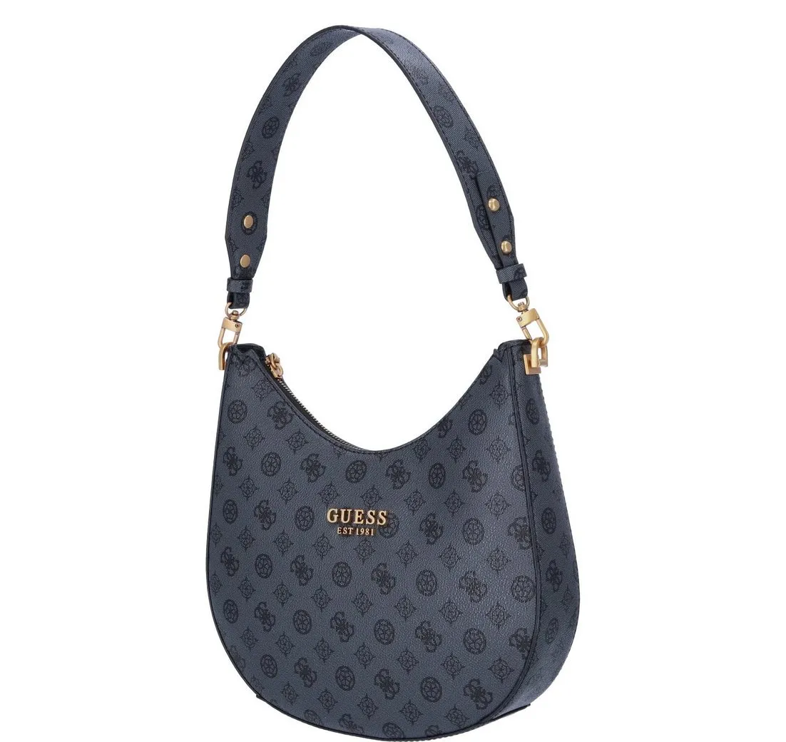 Guess Umhängetasche GUESS Damen Schultertasche Fynna Charcoal Logo (1-tlg)