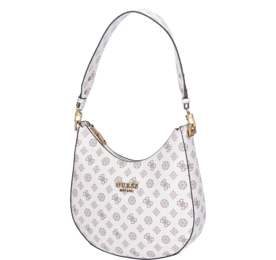 Guess Umhängetasche GUESS Damen Schultertasche Fynna Cream Logo (1-tlg)