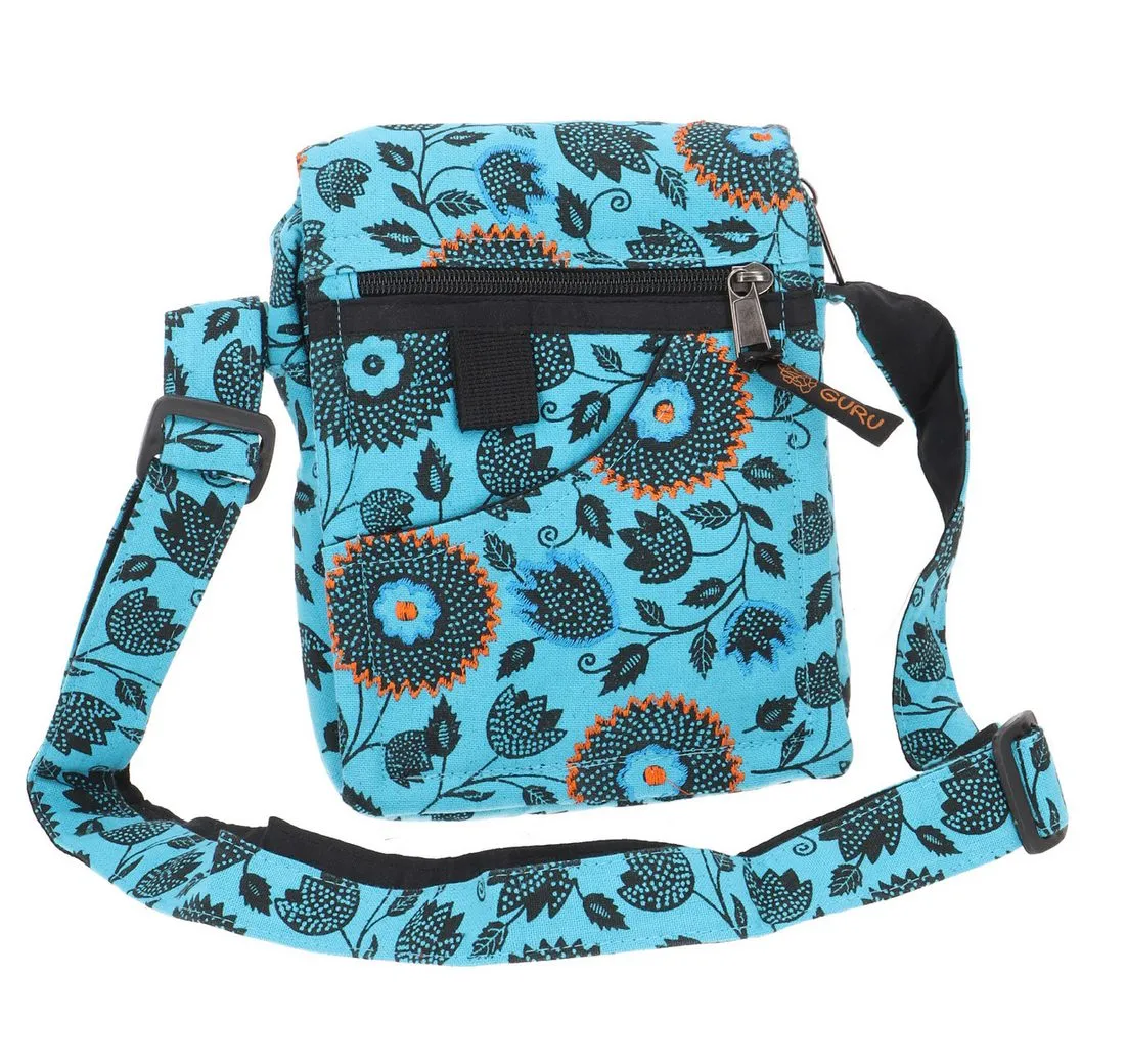 Guru-Shop Schultertasche Kleine Schultertasche, bestickte Boho..