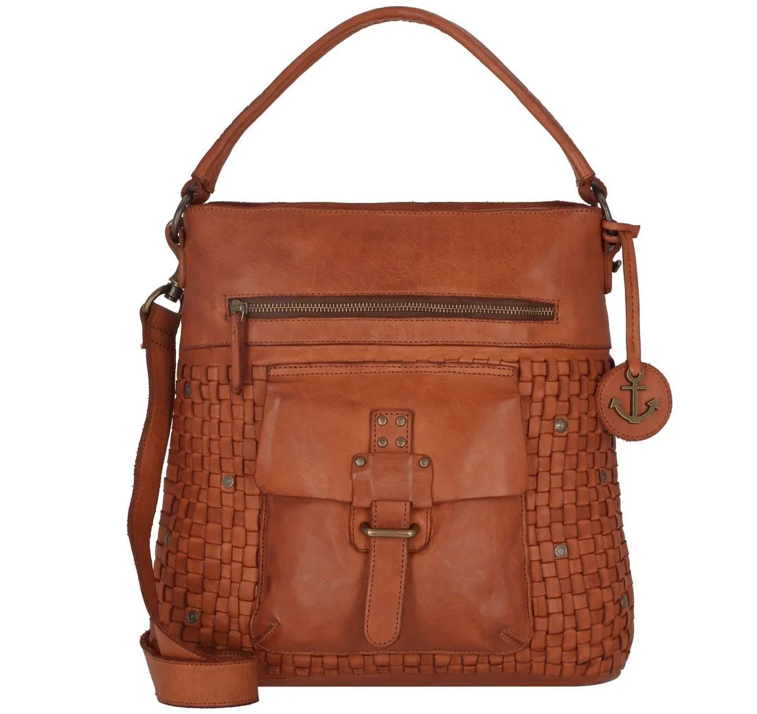 HARBOUR 2nd Schultertasche Soft Weaving, Leder