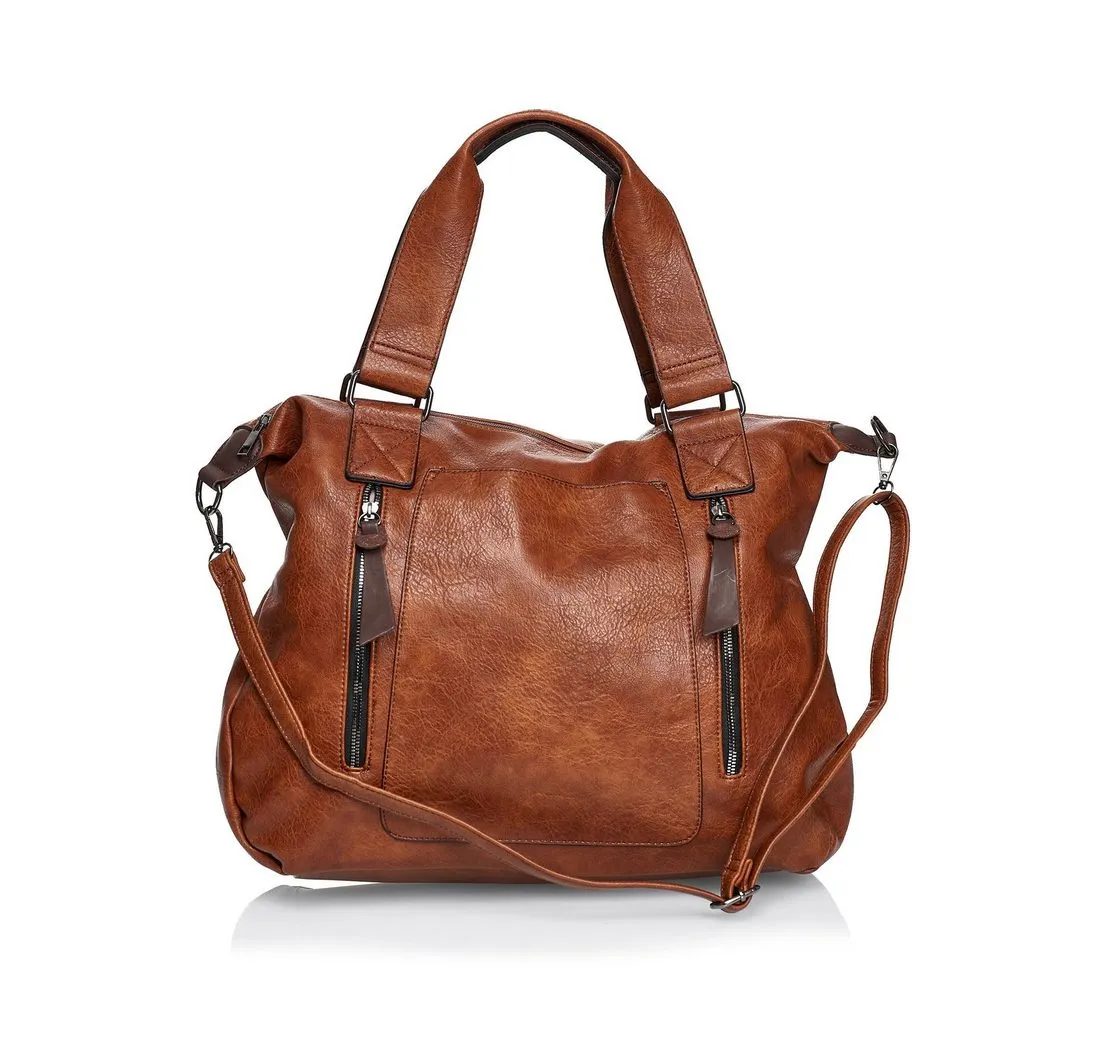 Harpa Henkeltasche ASTER (1-tlg), mit dekorativen Reißverschlussfächern auf der Vorderseite