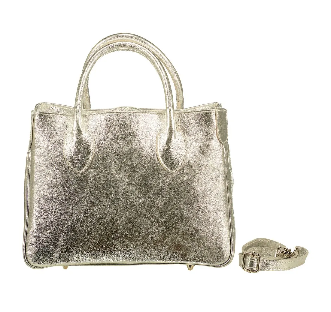 Hausfelder Manufaktur Handtasche Metallic