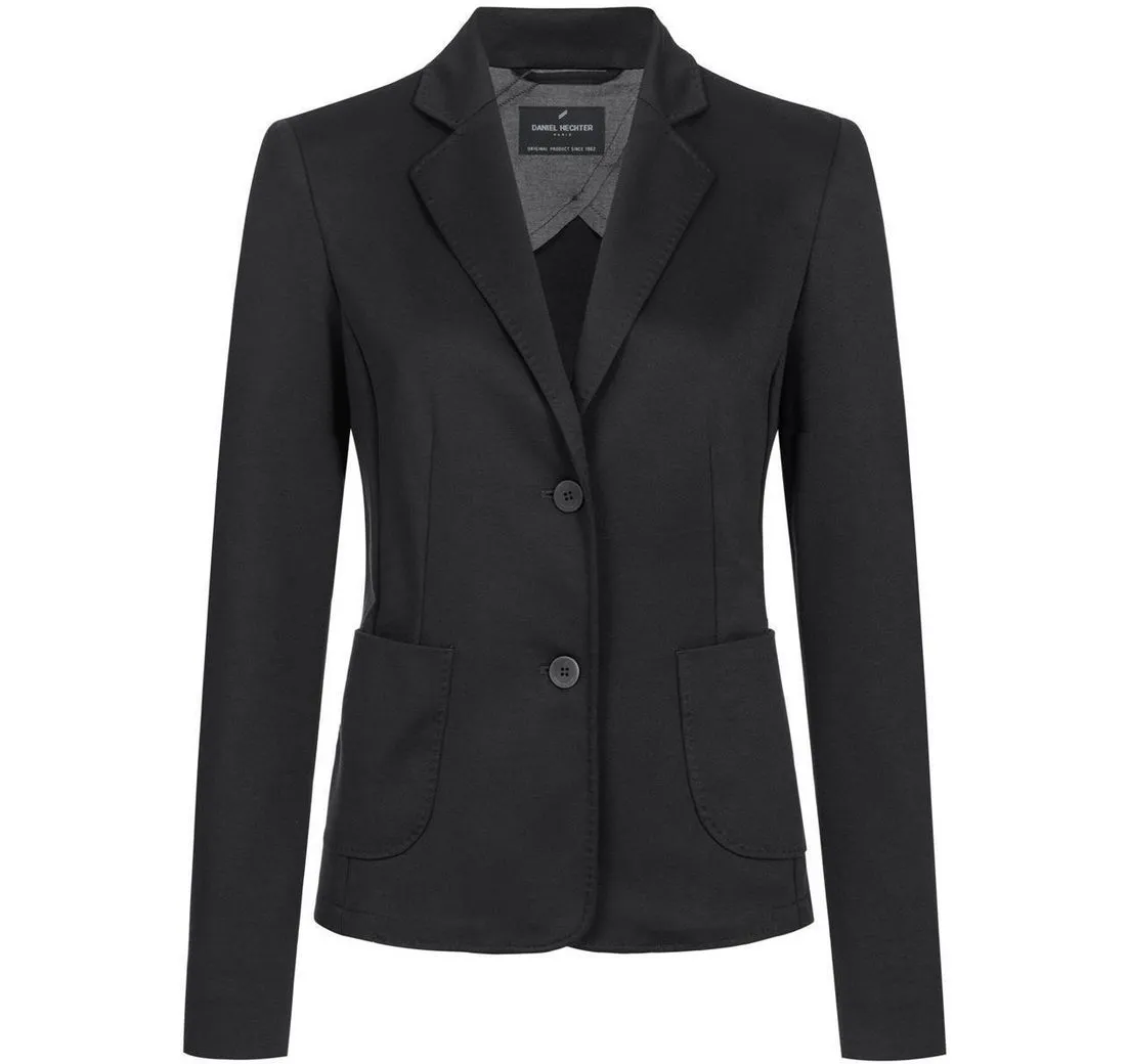 HECHTER PARIS Jerseyblazer HECHTER Paris CASUAL Damen-Jerseyblazer Modern-Fit Schwarz