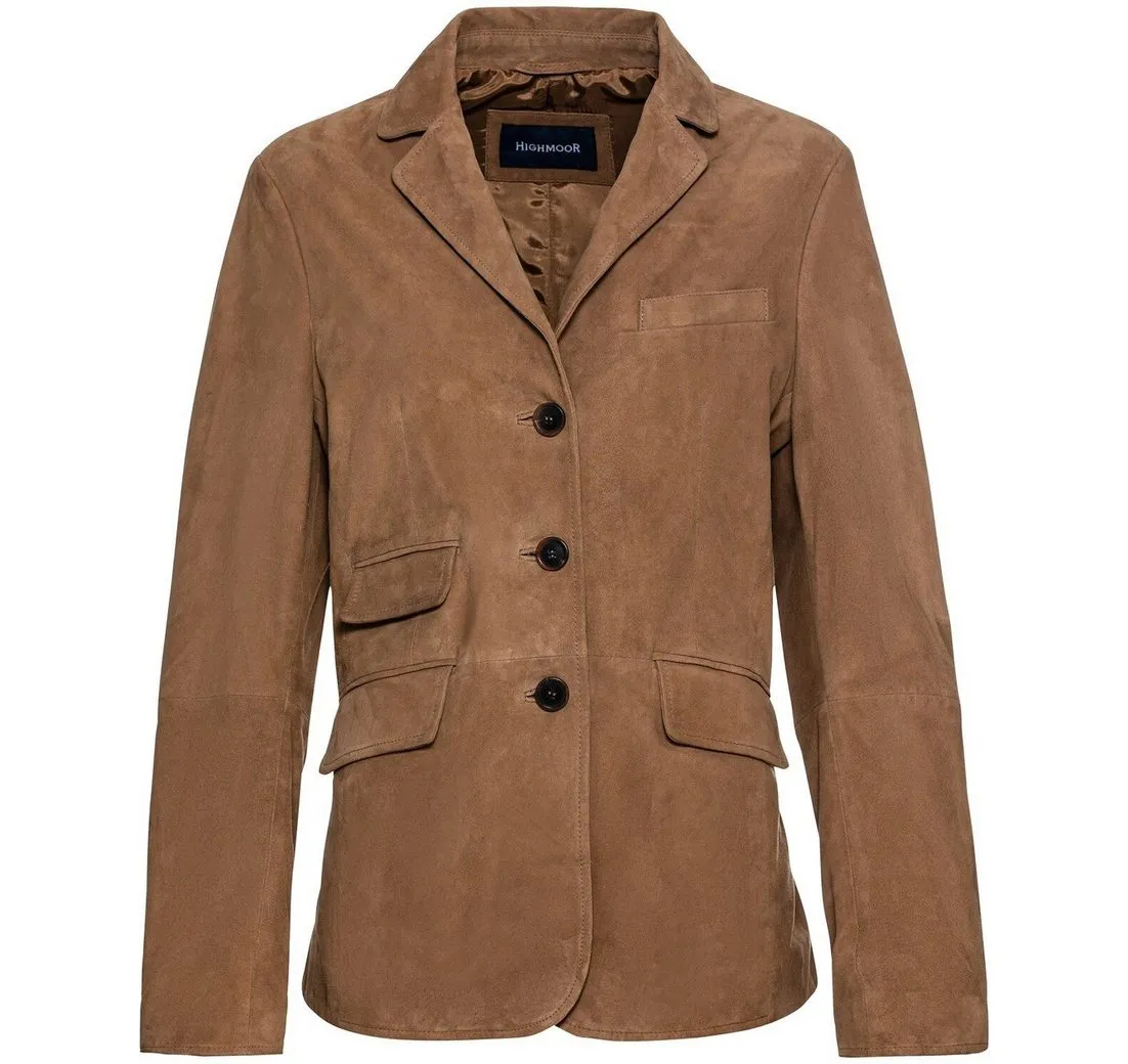 HIGHMOOR Jackenblazer Blazer aus Veloursleder
