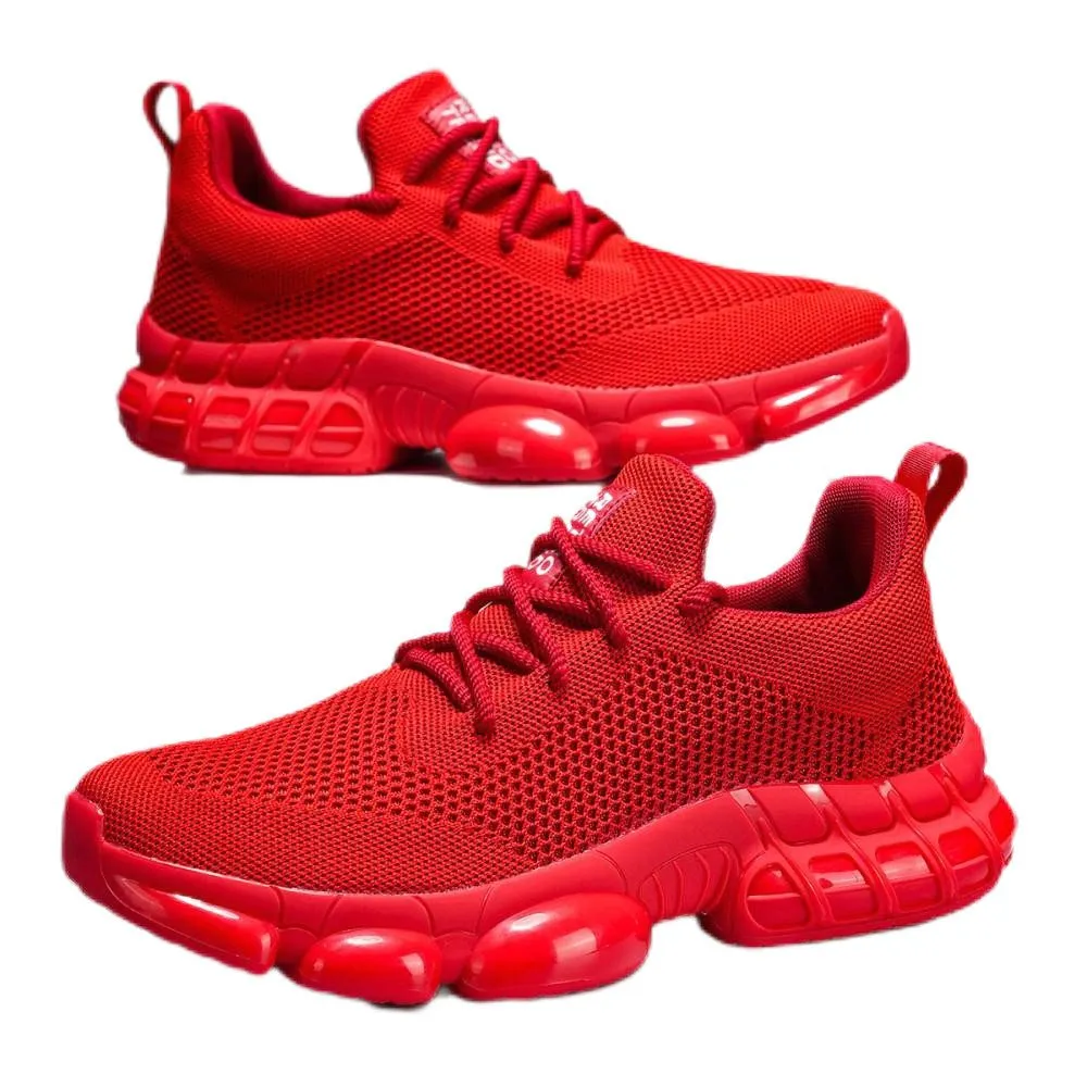 HUSK'SWARE Sneaker (Luftkissen-Sohle, Strick-Obermaterial) Herren verschleißfeste, rutschfeste