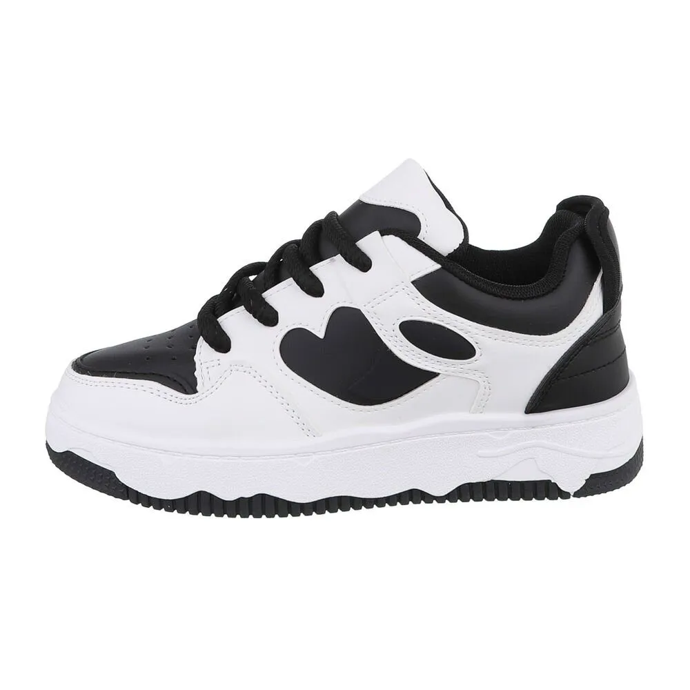 ITAL-DESIGN Damen Low-Top Freizeit Sneaker (84556909) Flach Sneakers Low in Schwarz