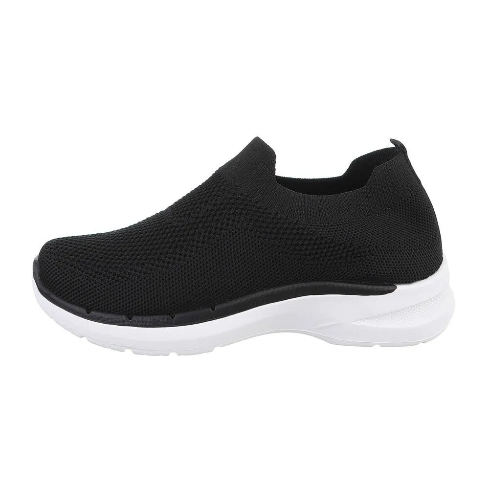 ITAL-DESIGN Damen Low-Top Freizeit Sneaker (85379430) Flach Sneakers Low in Schwarz