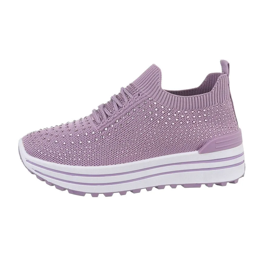 ITAL-DESIGN Damen Low-Top Freizeit Sneaker (85878069) Flach Sneakers Low in Lila