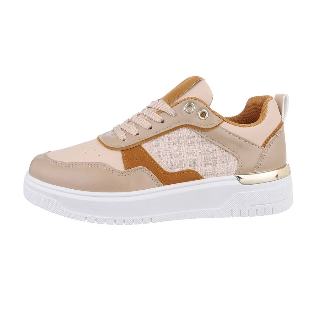 ITAL-DESIGN Damen Low-Top Freizeit Sneaker (85878442) Flach Sneakers Low in Beige