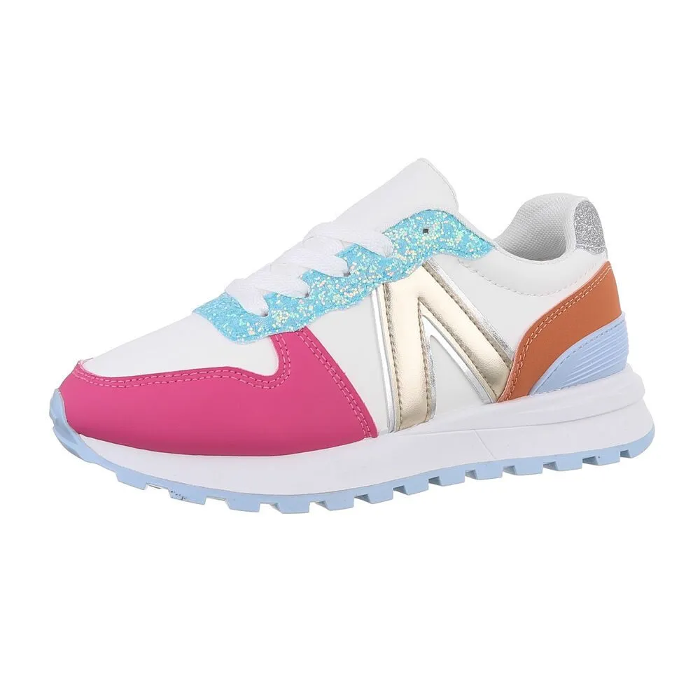 ITAL-DESIGN Damen Low-Top Freizeit Sneaker (86188062) Flach Sneakers Low in Weiß