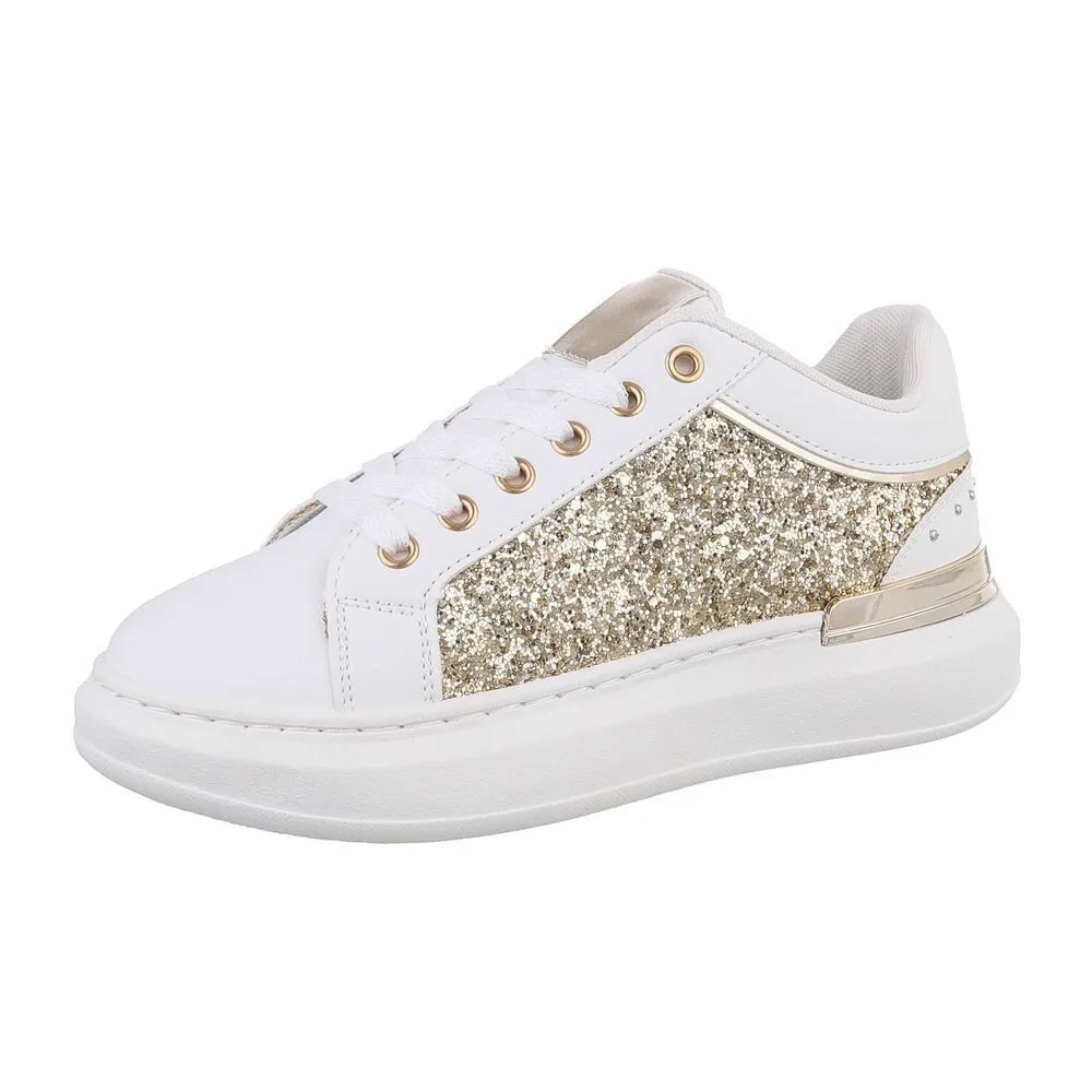 ITAL-DESIGN Damen Low-Top Freizeit Sneaker (86188073) Keilabsatz/Wedge Sneakers Low in Gold