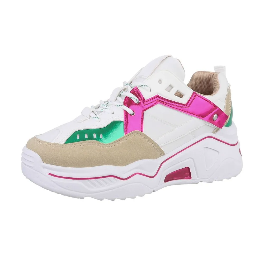 ITAL-DESIGN Damen Low-Top Freizeit Sneaker (86344877) Keilabsatz/Wedge Sneakers Low in Weiß