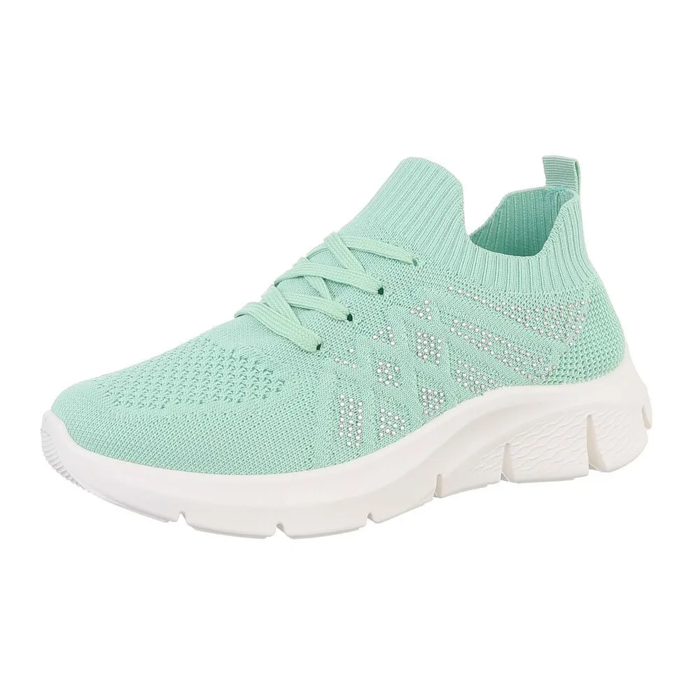 ITAL-DESIGN Damen Low-Top Freizeit Sneaker (86527316) Keilabsatz/Wedge Sneakers Low in Hellgrün