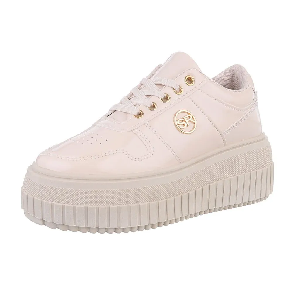 ITAL-DESIGN Damen Low-Top Freizeit Sneaker (87214488) Keilabsatz/Wedge Sneakers Low in Beige