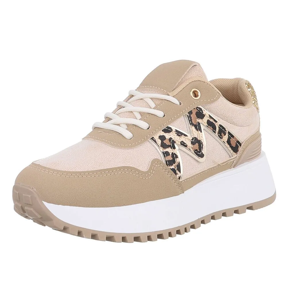 ITAL-DESIGN Damen Low-Top Freizeit Sneaker (88577457) Keilabsatz/Wedge Sneakers Low in Beige