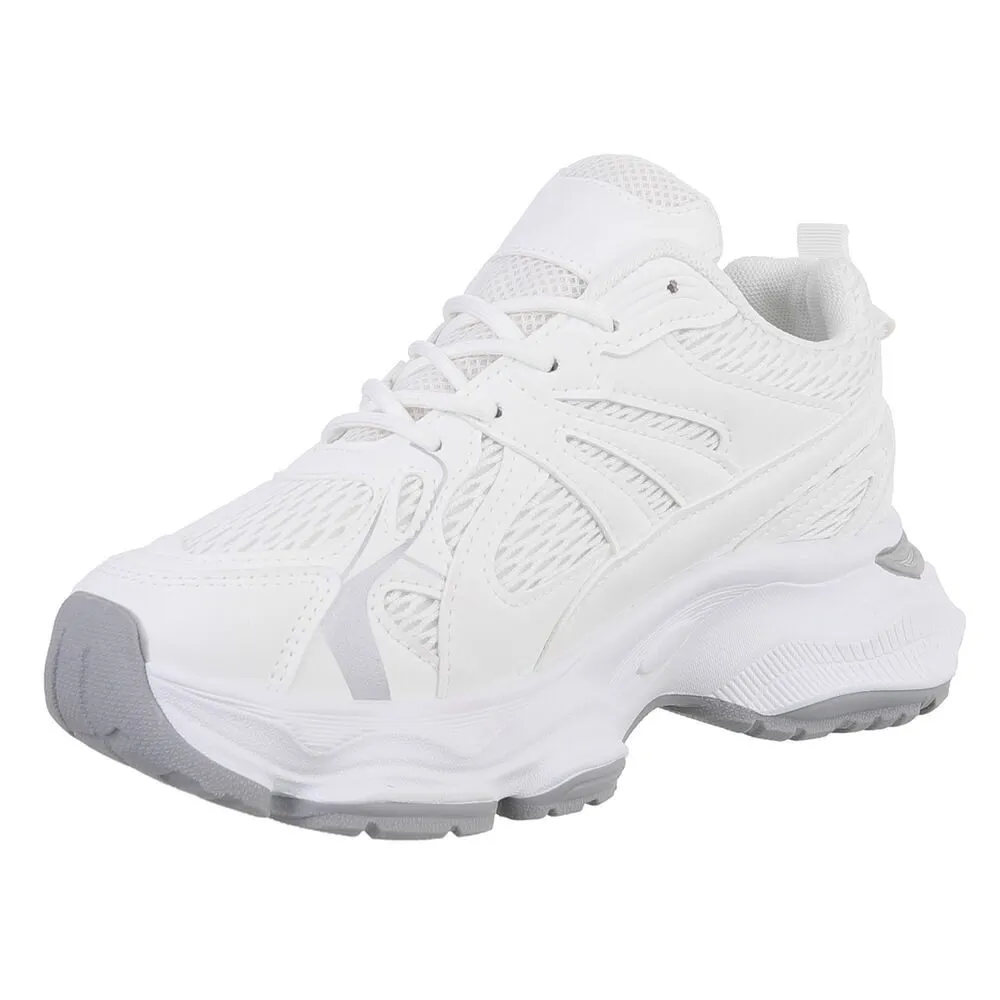 ITAL-DESIGN Damen Low-Top Freizeit Sneaker (88828231) Keilabsatz/Wedge Sneakers Low in Weiß