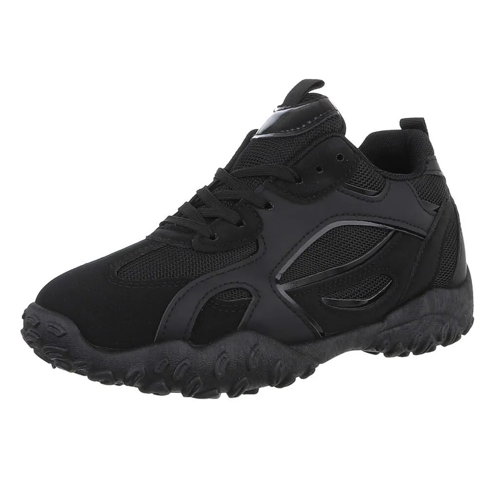 ITAL-DESIGN Damen Low-Top Freizeit Sneaker (88828420) Keilabsatz/Wedge Sneakers Low in Schwarz