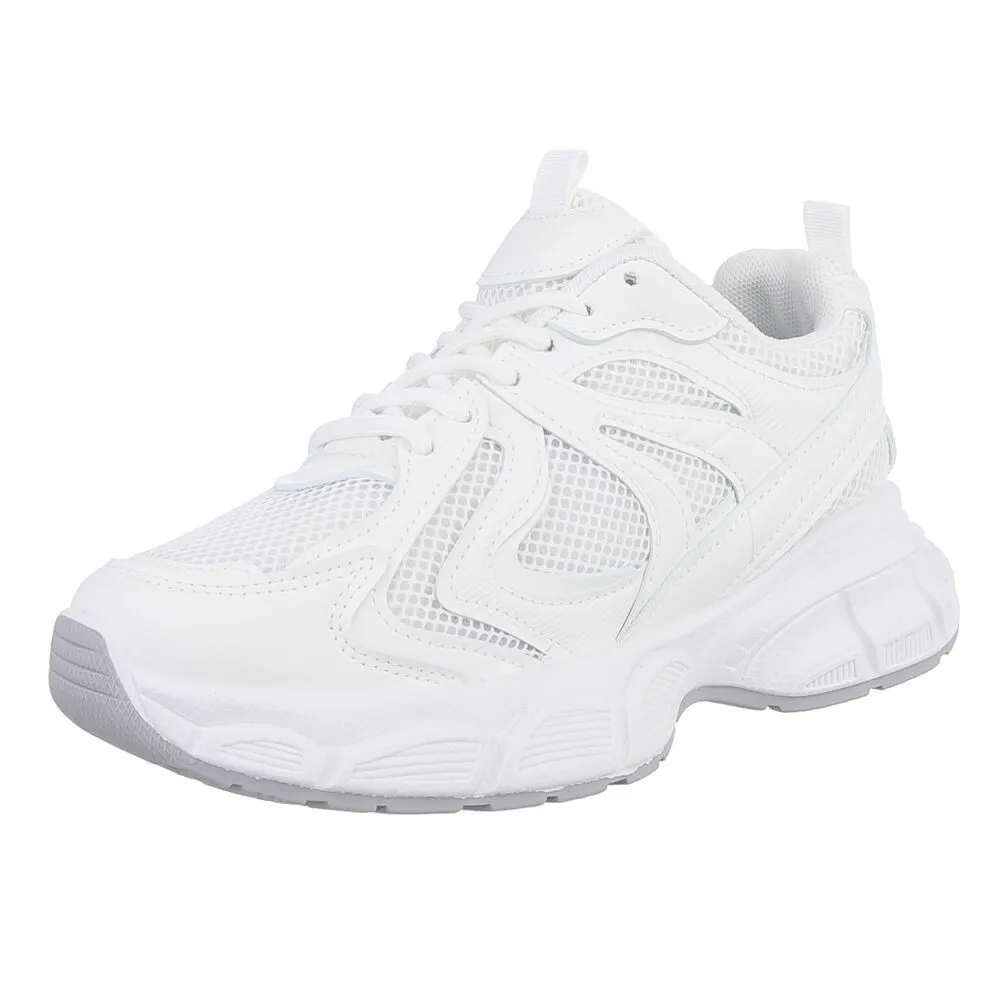 ITAL-DESIGN Damen Low-Top Freizeit Sneaker (88828520) Keilabsatz/Wedge Sneakers Low in Weiß
