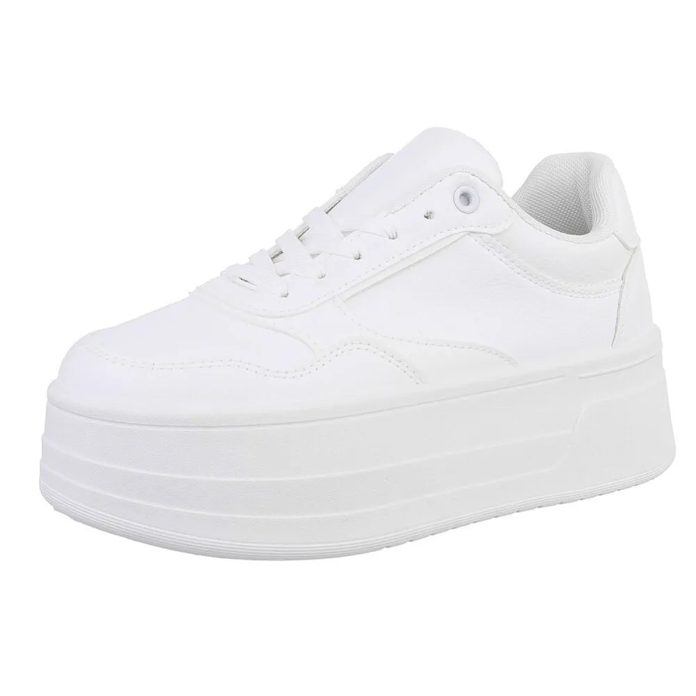 ITAL-DESIGN Damen Low-Top Freizeit Sneaker (88828677) Keilabsatz/Wedge Sneakers Low in Weiß