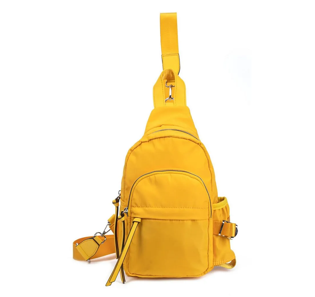 ITALYSHOP24 Schultertasche Damen Crossbody Sling-Tasche Brusttasche Bodybag Unisex Rucksack Reise, Umhängetasche Crossover Crossbag Shopper Handtasche sportlich Reise