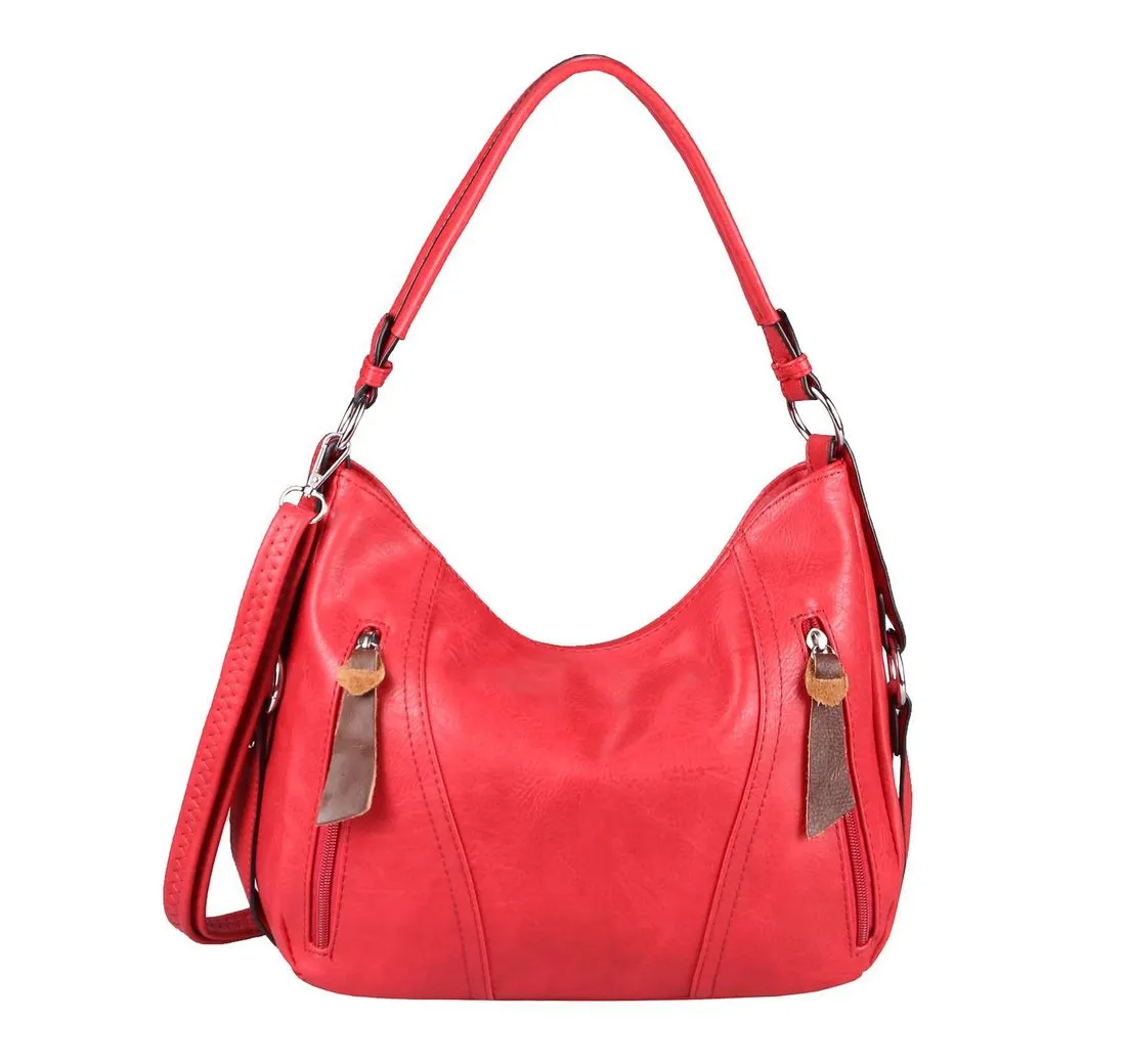 Italyshop24 Schultertasche Damen Tasche Shopper Hobo-Bag Crossbody CrossOver, als Handtasche, Umhängetasche, Shopper tragbar