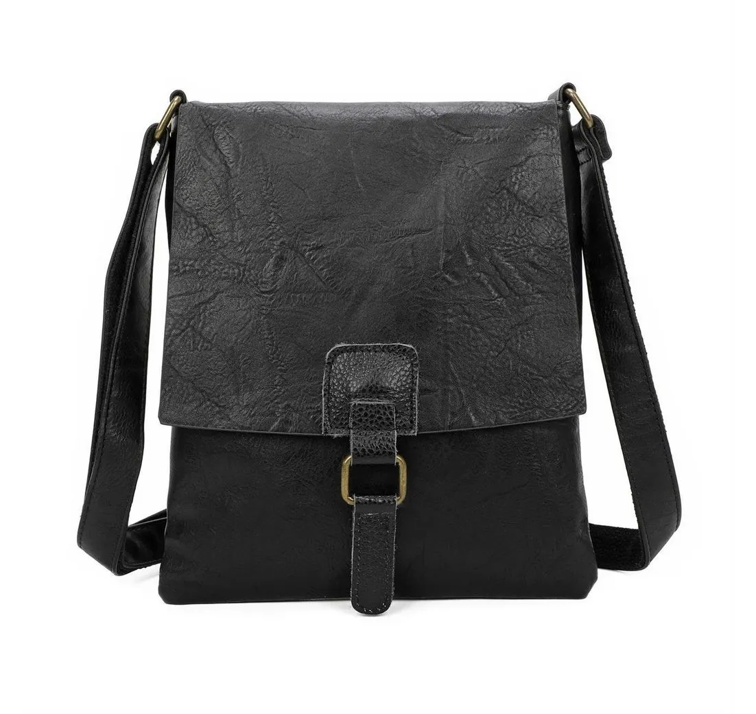 ITALYSHOP24 Schultertasche Damen Tasche Shopper Messenger CrossOver Tablet, als Umhängetasche, Handtasche, Bodybag tragbar