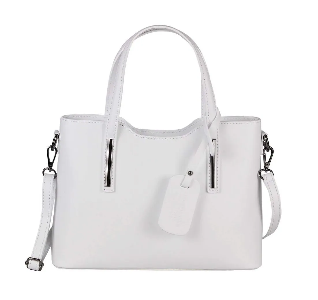ITALYSHOP24 Schultertasche Made in Italy Damen echt Leder Henkeltasche Shopper Lederhandtasche, Italienische Umhängetasche Cross Over Body Hobo Bag, Premium Qualität
