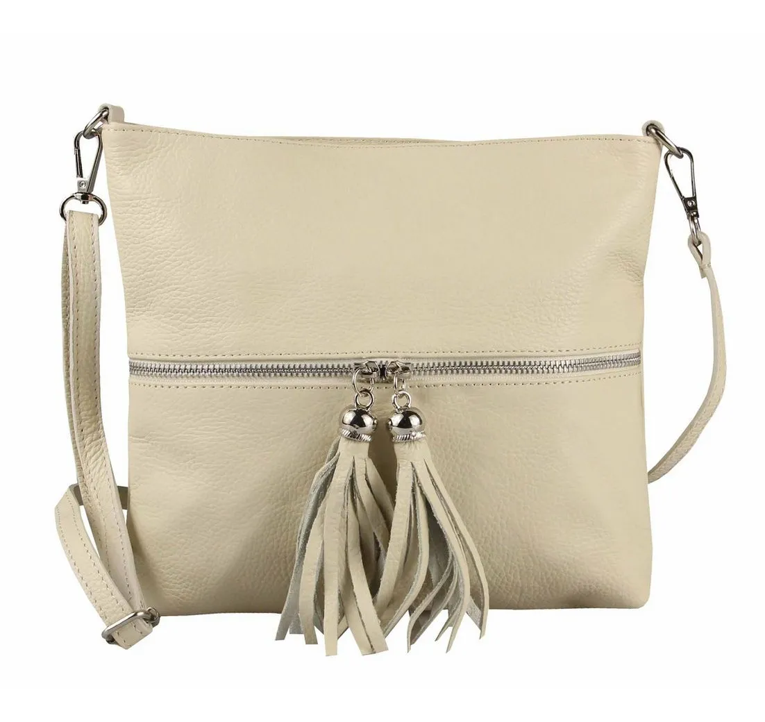 ITALYSHOP24 Schultertasche Made in Italy Damen Leder Tasche Crossbody, als Handtasche, Umhängetasche, CrossOver tragbar