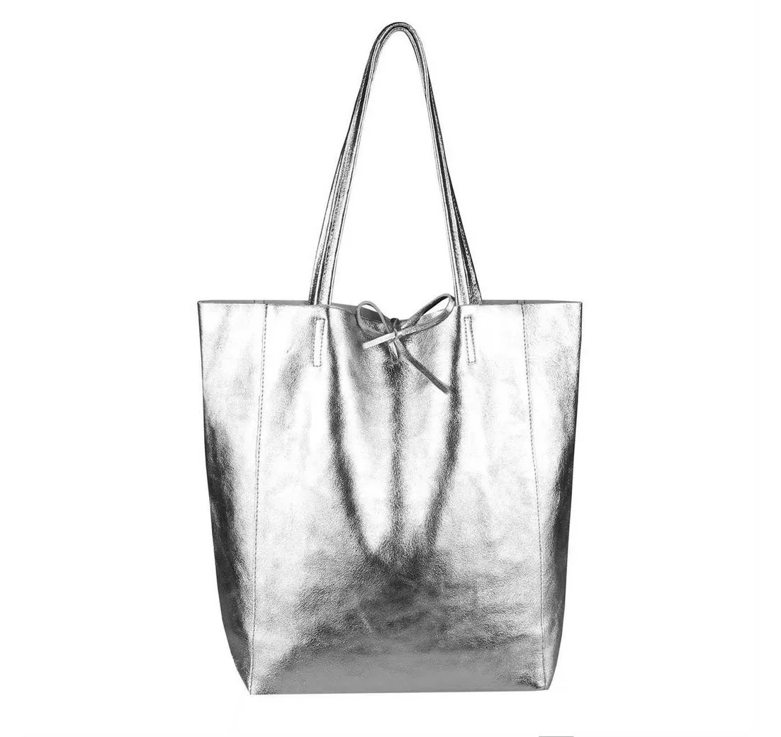 ITALYSHOP24 Schultertasche Made in Italy Damen Leder Tasche Schultertasche, ein Leichtgewicht, als Handtasche, Henkeltasche tragbar
