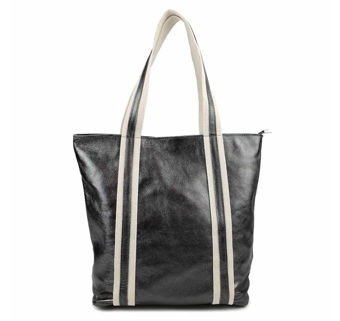 ITALYSHOP24 Schultertasche MADE IN ITALY Damen METALLIC Leder Tasche Handtasche Shopper Tote Bag, Umhängetasche Ledertasche Din-A4 Beuteltasche Abend Reise Sport Urlaub
